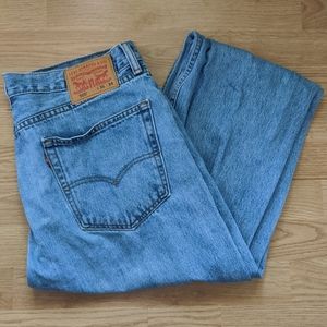 Vintage Levi's 505 Straight Leg Faded Blue Jeans 36 x 34 Denim